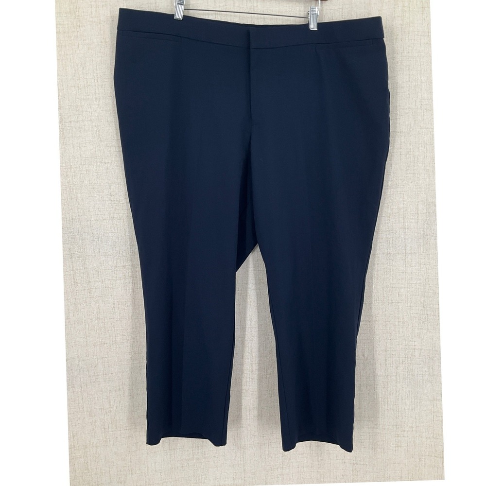 Catherines Right Fit Moderately Curvy Navy Blue Dress Pants 24WP Petite Career